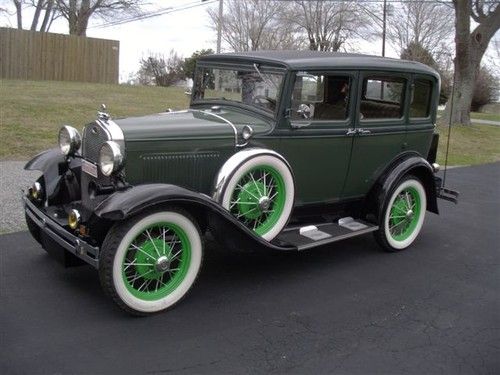 1931 ford model a slant window town sedan - murray body