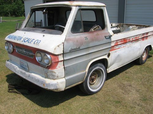 1961 chevrolet corvair rampside p.u. truck, white &amp; red