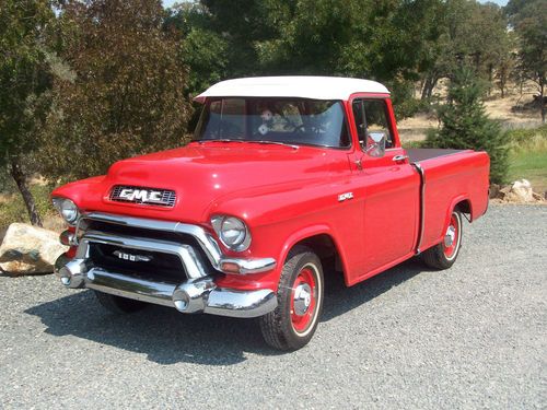 Rare! vintage 1956 gmc town &amp; country suburban cameo pickup truck runs great!