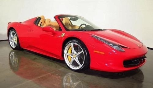 2013 ferrari 458 spider, red, tan-interior, one-owner, immaculate condition