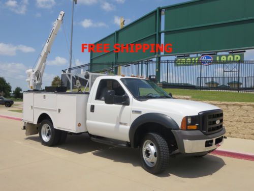 2006 texas own f-550 4x4 utility service truck with lift moore crane owner