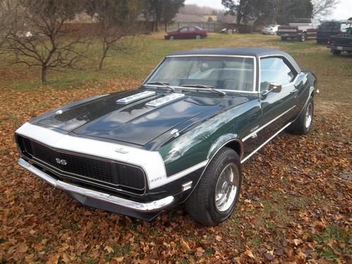 1968 camaro ss / rs special ordered car loaded with rare options british green