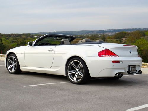 2008 bmw m6 convertible, smg v10 500hp alpine white, immaculate! $110k sticker!