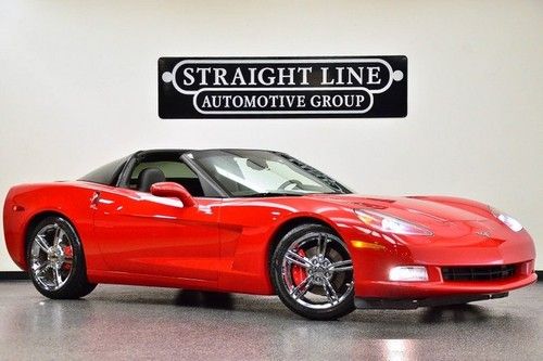 2007 chevrolet corvette coupe red 6-speed navigation chrome low miles