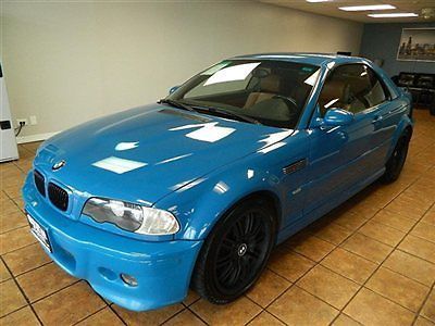 2002 bmw m3 hard top convertible 2 dr laguna blue rare!!!