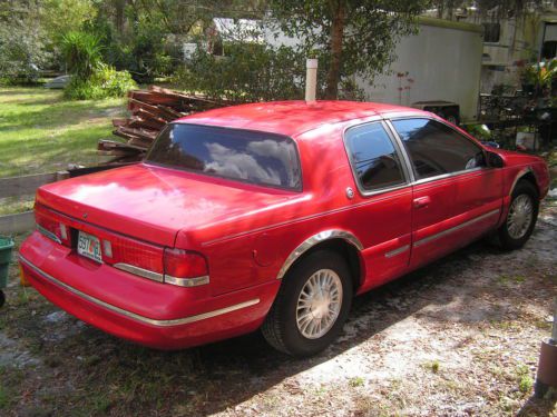 1996 mercury cougar xr 7 v-6 63,000 miles-real classic red and tan interior