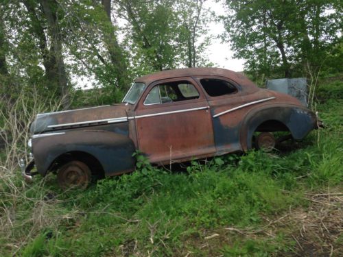 1941 chevy coupe  &#039;39 &#039;40 &#039;37 &#039;38 &#039;46 restorable car or rat rod hood engine 2 dr