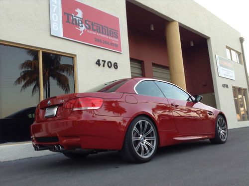 2010 bmw m3 convertible imola red on tan loaded!!! only 4200 miles!