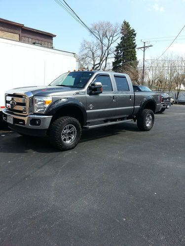 2011 ford f250 super duty lifted lariat diesel 4x4 crew cab leather