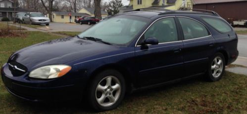 2001 ford taurus se wagon 4 door hatch back seat 7 royal blue automatic car used
