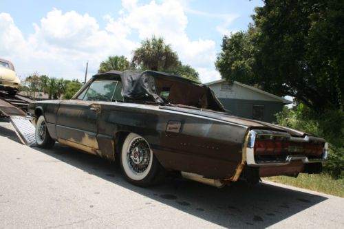 1966 ford thunderbird roadster 390 big block motor barn find project low price