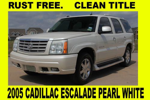 2005 cadillac escalade pearl white,clean title,rust free,navigation