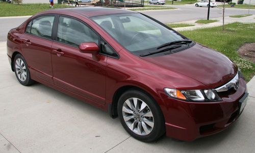 2011, honda civic, 4 door sedan, ex-limited, dark red