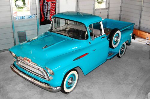 Very rare 1957 chevy 3200 task force  longbed pickup