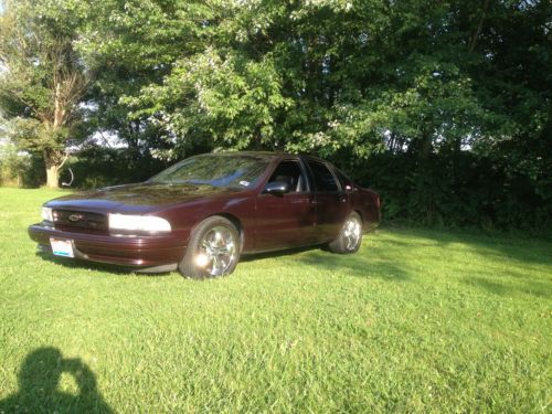 1996 impala ss w/6 speed conversion dark cherry metallic &amp; black interior/extras