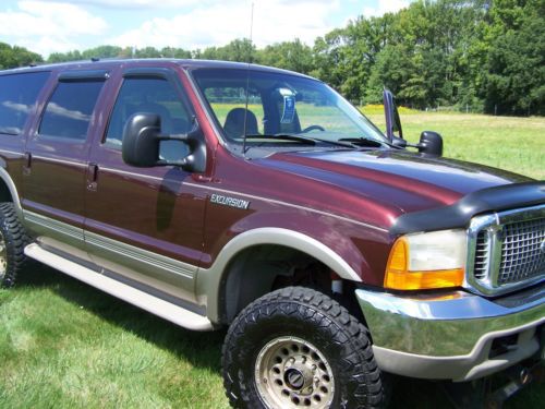 Ford escursion 2001 limited 4wd v10 lifted including 8 ft width meyer snowplow