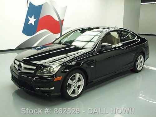 2012 mercedes-benz c250 coupe pano sunroof nav only 27k texas direct auto