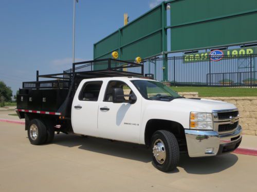 2008 texas own chevy  3500hd one  owner flat bed utility svc truck 4x4 only  62k