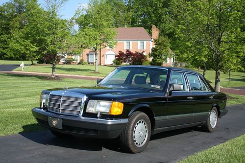 22k miles-mint condition-1991 mercedes benz 560 sel-black-4-door sedan