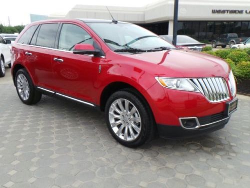 2012 lincoln mkx fwd mk-x navigation 13k miles red tan leather ship assist