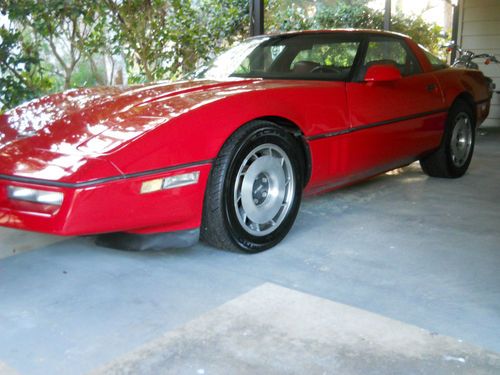 87 red/burgundy corvette 114k serviced &amp; garaged=very clean!