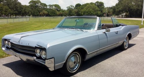 1965 oldsmobile dynamic 88 convertible automatic clean blue/black cloth interior