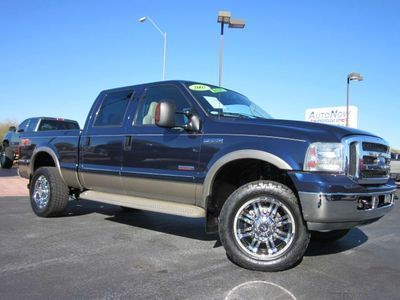 2007 ford lariat f-250 super duty crew cab diesel 4x4 truck~leather! low miles!