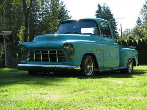 1956 chevy custom show truck short bed, full restoration, 350/auto, as new!