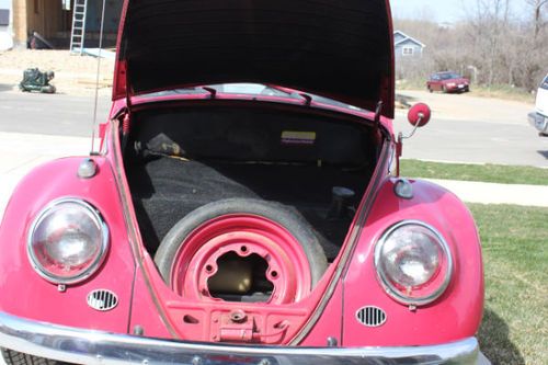 1961 volkswagen vw bug beetle sedan raspberry red custom paint-nice!