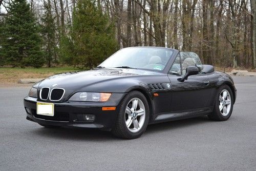 1997 bmw z3 roadster 4cyl black with tan leather manual trans cold a/c