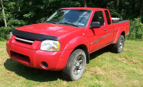 2003 red nissan frontier king cab 2 door xe v6 4x4 off rd automatic undercoated!