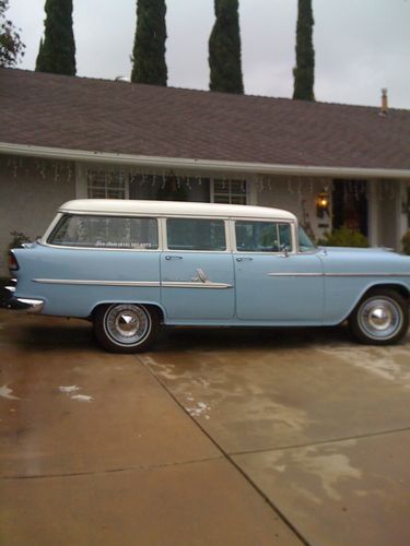 1955 chevy bel air 4 door wagon frame off restoration