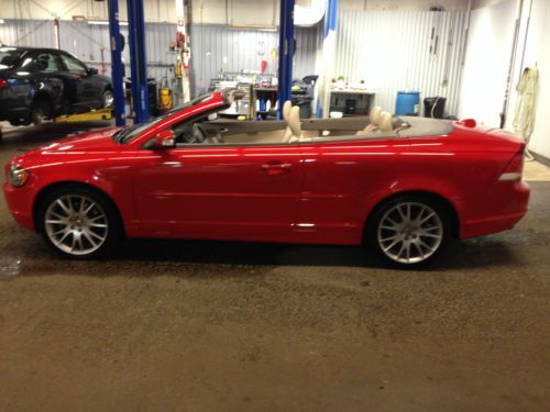2008 volvo c70 t5 convertible coupe 2.5l standard manual great miles passion red