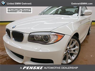 135i 1 series low miles 2 dr coupe automatic gasoline 3.0l straight 6 cyl white