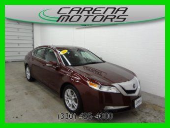 2010 acura used tl moonroof leather free clean carfax dark red