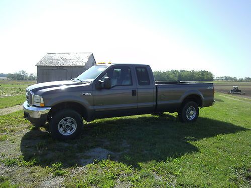 2002 ford f-250 7.3 powerstroke diesel loaded leather 4x4 long bed 4 dr ext. cab