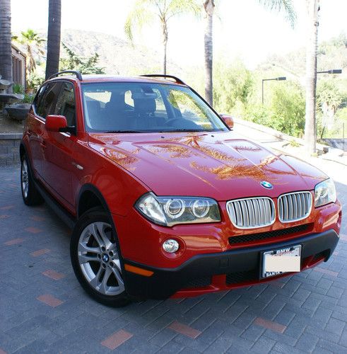 2007 bmw x3 red 3.0 si 49k low miles one owner cpo warranty suv premium package