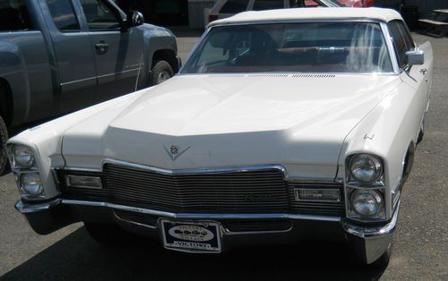 1968 cadillac deville convertible-white on white- new paint, top, engine rebuild