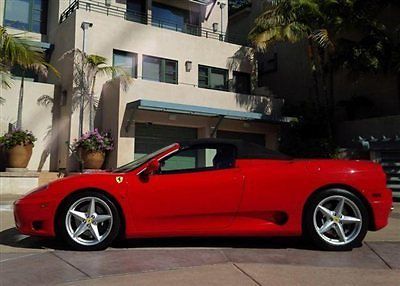 2004 ferrari 360 spider f1 red black excellent in&amp;out recent service great price