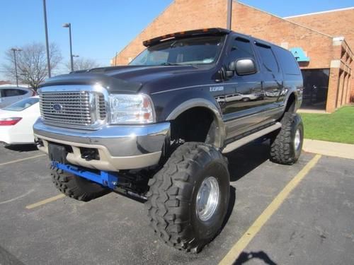 2000 ford excursion limited 6.8l v10 4wd lifted monster truck 44" tires clean!!!