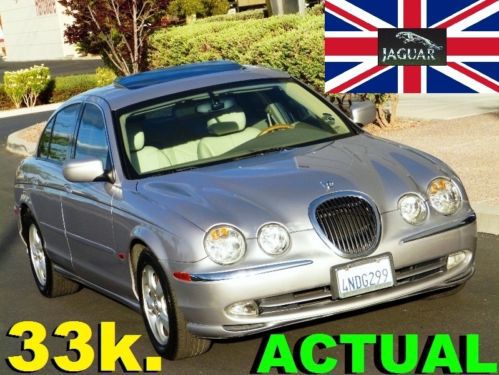 2000 jaguar s-type with only 33k. actual miles. extremely clean car &gt;no reserve&lt;