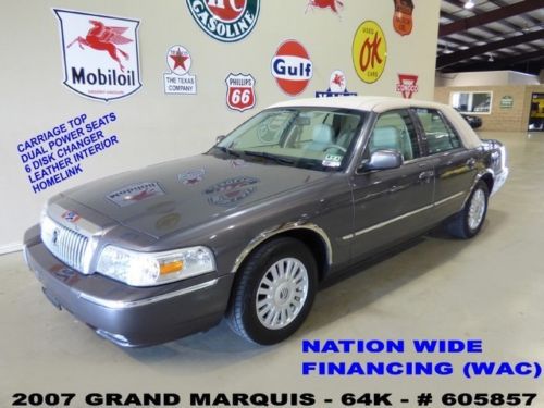 2007 grand marquis ls,carriage top,leather,6 disk cd,16in whls,64k,we finance!!