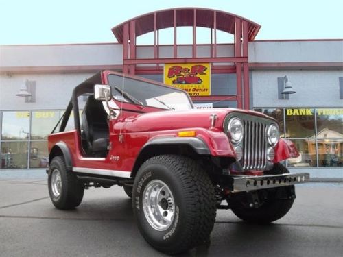 1980 jeep laredo cj-7 304 v8 4 speed p5 pb stainless trim red laser pearl paint