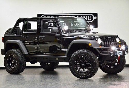 2012 jeep wrangler unlimited rubicon 3 inch lift custom wheels low miles