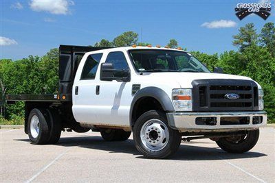 08 crew cab 46k 4.88 axle 5-speed auto 6.8l v-10 unleaded commercial xl flatbed