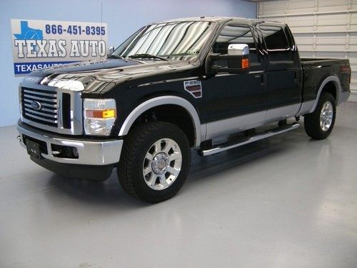 We finance!!!  2008 ford f-250 lariat 4x4 diesel heated leather tow texas auto