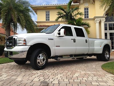 2005 ford f350 lariat fx4 *leather &amp; loaded* diesel 4wd crew cab dually *clean*