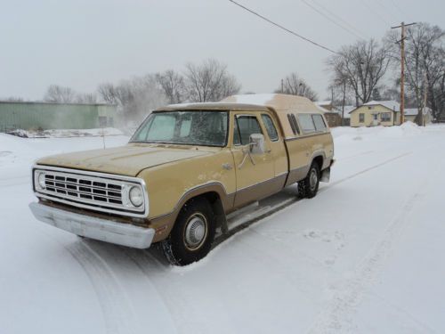 1976 dodge club cab 200 46,417 miles act miles stored since 1990