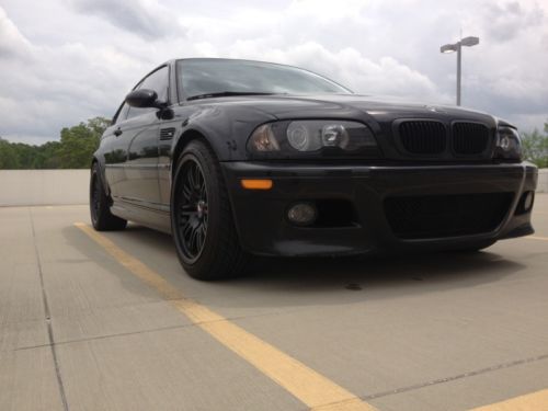 2003 bmw m3 e46 black 6-speed  carbon trunk leds  fast clean fun ,clear title