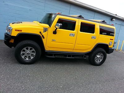 Hummer h2 yellow/lux pak sun roof tow loaded